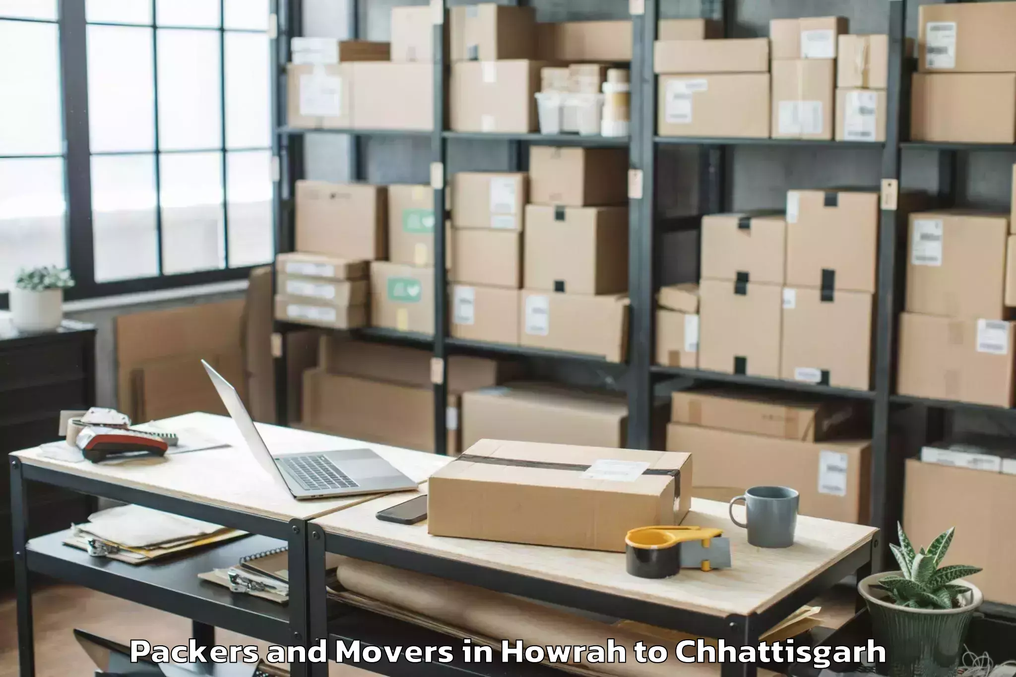 Hassle-Free Howrah to Bindranavagarh Gariyaband Packers And Movers